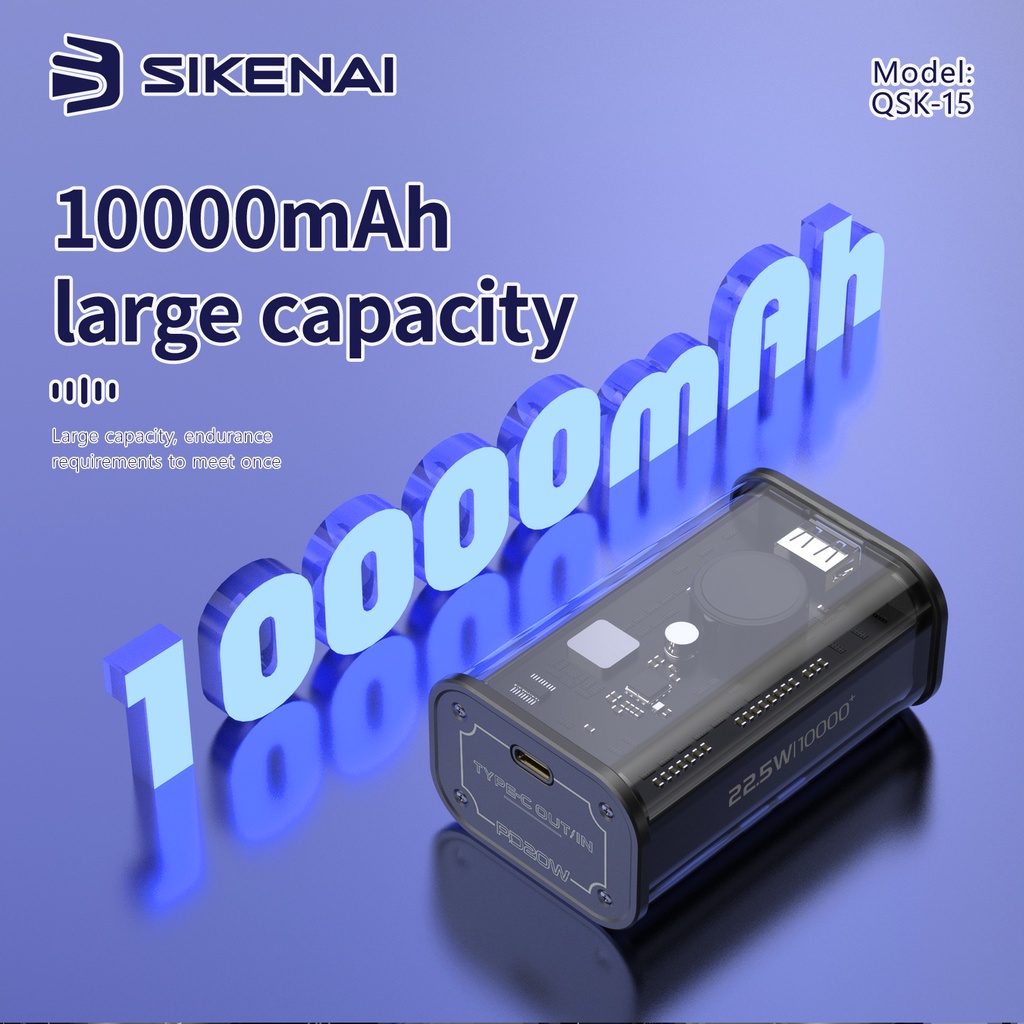 SIKENAI QSK-15 Transparent Mecha Case 22.5W + PD20W 10000mAh